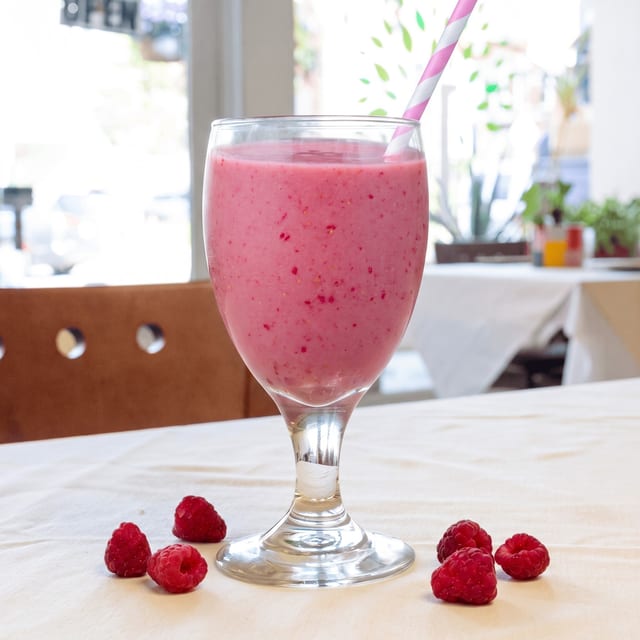 Peach Melba Smoothie.
